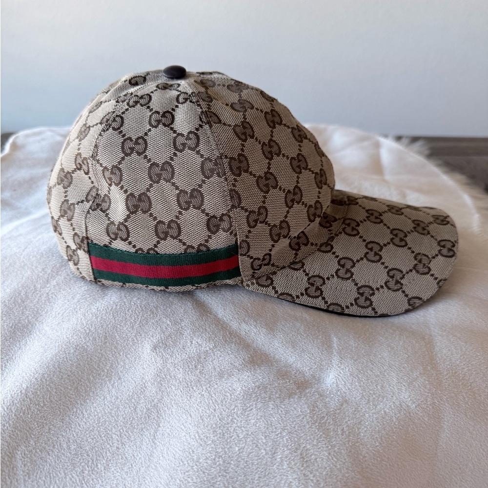 Gucci GG Supreme Canvas Baseball Cap Beige/Brown (Size M/58)